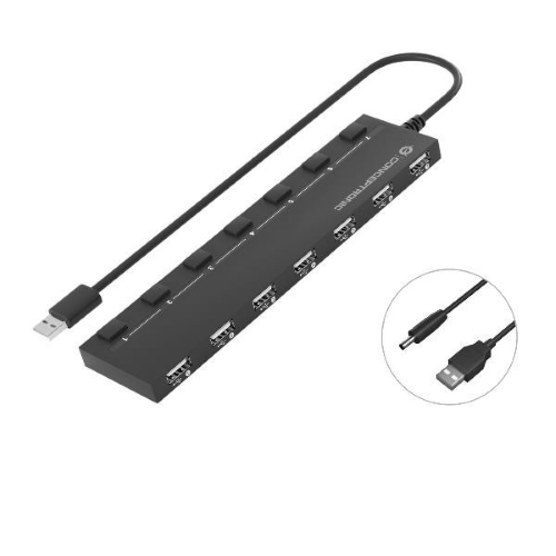 CONCEPTRONIC HUB 7 PORTE USB 2.0 NERO